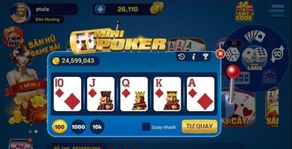 Khám phá mini poker kết hợp hoàn hảo giữa nổ hũ và poker